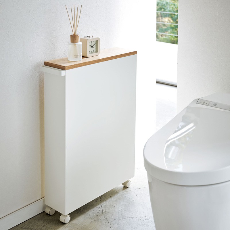 楽天市場】山崎実業 ハンドル付きスリムトイレラック タワー tower