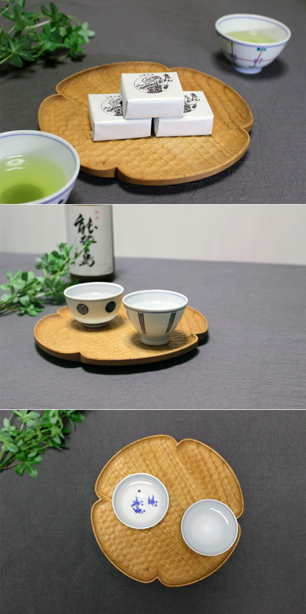 楽天市場】木工房玄 高塚和則 花形パン皿（中）20cm : on la CRU