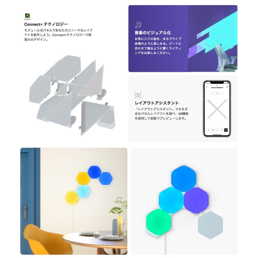Nanoleaf Shapes ヘキサゴン スターターパック 5枚入り NL42-5006HX