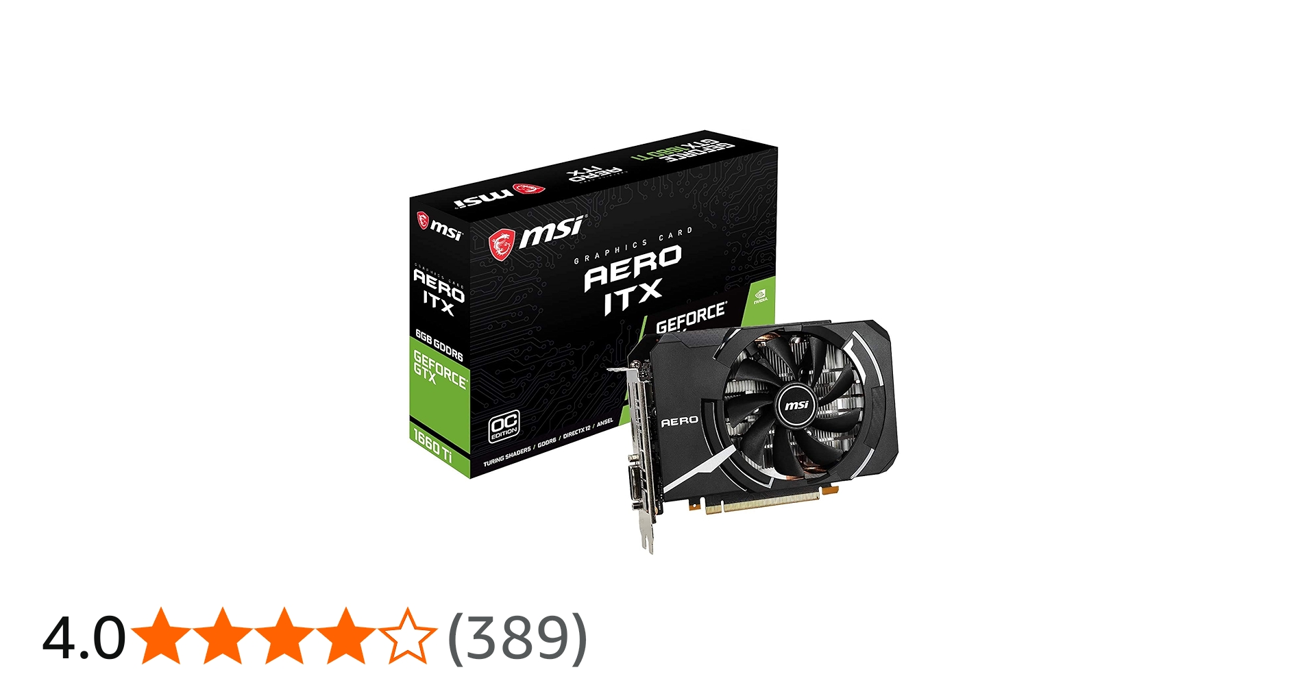 Amazon | MSI GeForce GTX 1660 Ti AERO ITX 6G OC グラフィックス