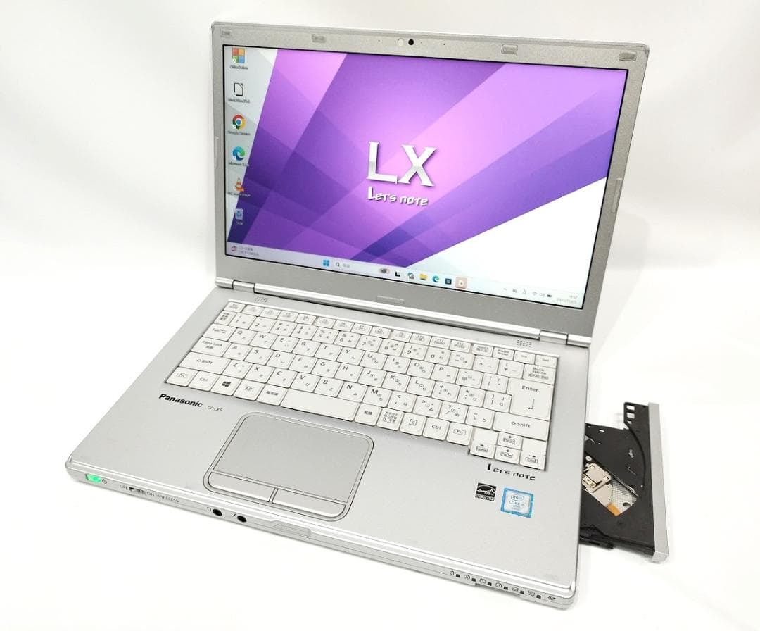 Windowsノート本体 Panasonic CF-LX5ADGMS I5 6300U 8GB DVD 中古パソコン Panasonic Let's note CF-LX5 Windows10 Pro Core i5
